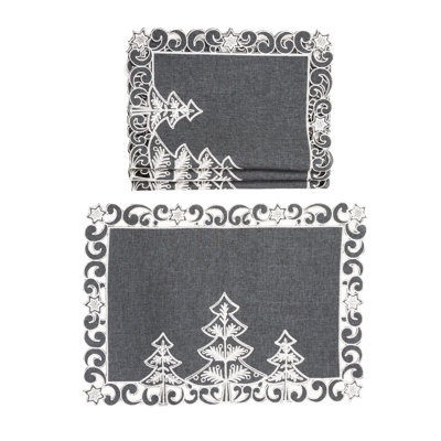Récapitulatif 20" noël nappe brodé tree tree Damien