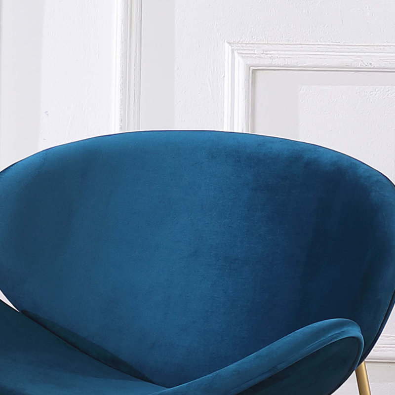 Chaise en velours pour la maison / le bureau / la salle à manger, Bleu