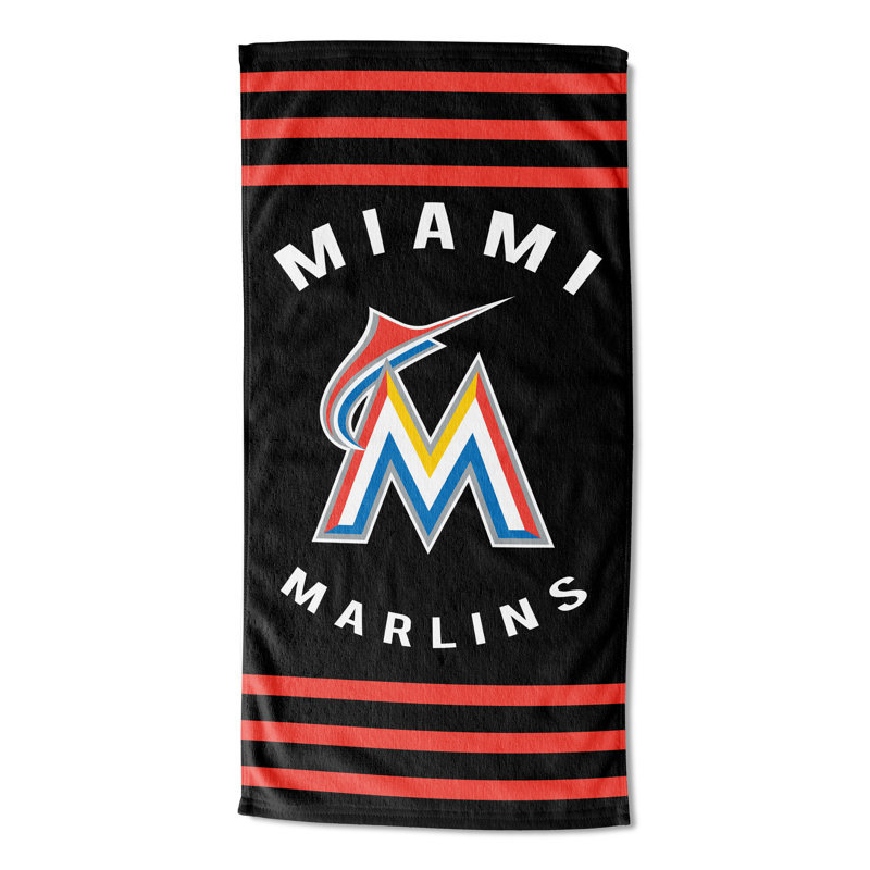 Cotton Blend Lightweight Beach Towel, Miami Marlins