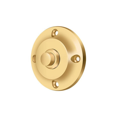 Bouton Ackeron Bell, rond contemporain en laiton poli PVD