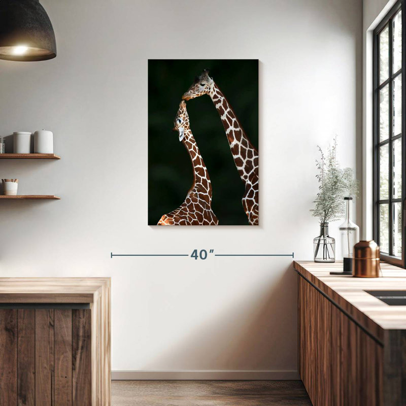 Girafes affectueuses, H 36 po x l 24 po