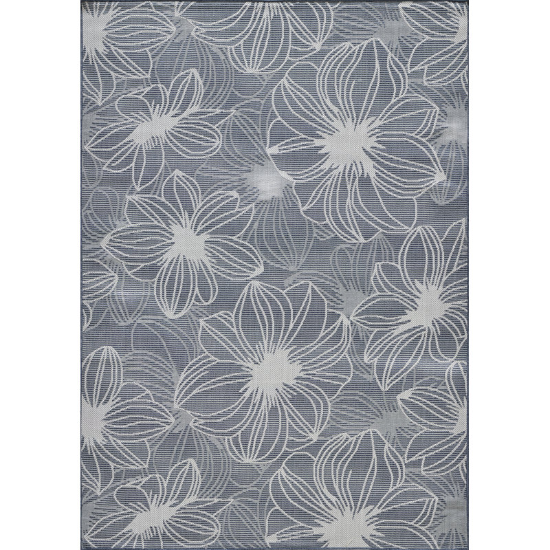 Tapis bleu Rosmunda Cerimia, Rectangle 6 pi 7 po x 9 pi 2 po