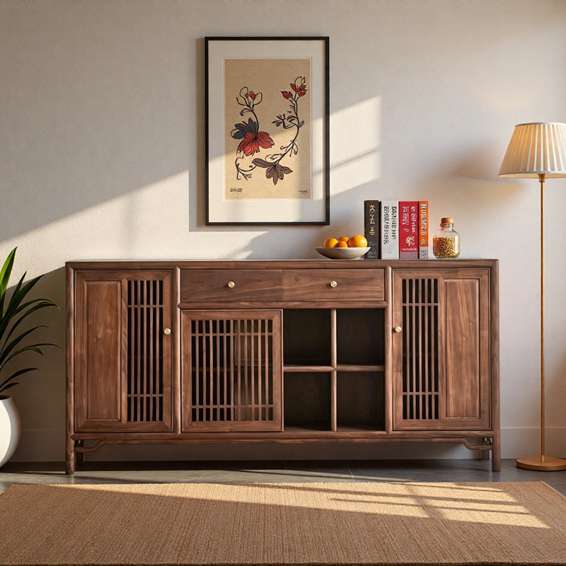 Multifunctional Kitchen Sideboard, 34.65" H x 62.99" W x 14.96" D