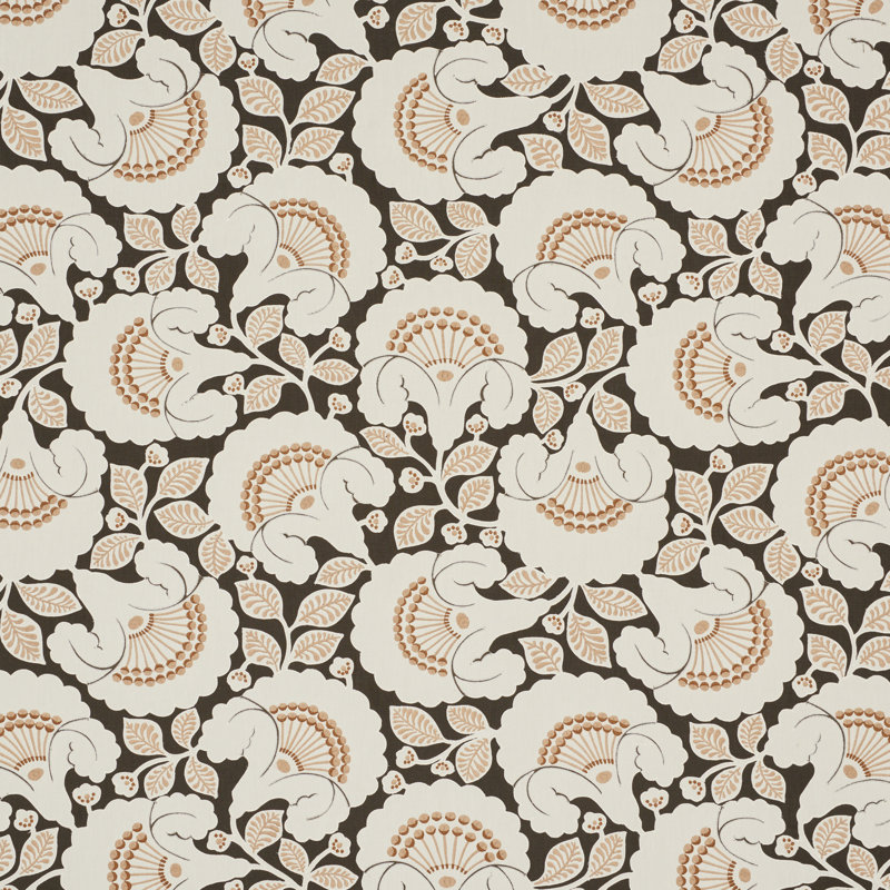 Jackie Applique Embroidery Fabric, Brown