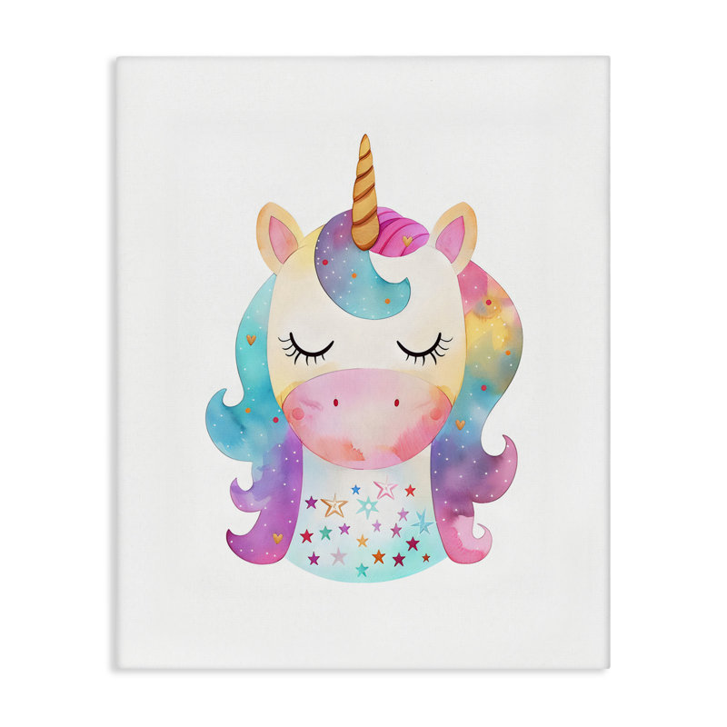 Unicorn Nursery Fantasy, toile par LSR Design Studio, H 20 po x l 16 po
