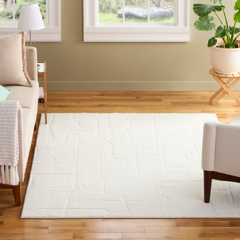 TOWN & COUNTRY EVERYDAY Rae Everwash® Machine Washable Area Rug 6'6x9'2 Ivory, Rectangle 6'7" x 9'2"
