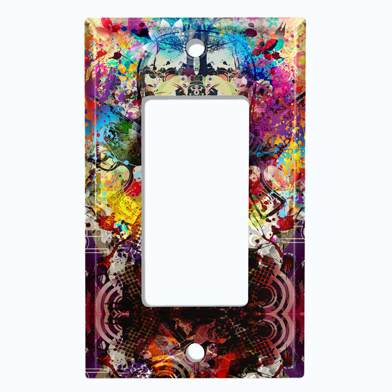 Other, Patterned 1 - Gang Toggle Light Switch Standard Wall Plate