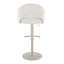 Tabouret de bar réglable Resme avec repose-pieds en T arrondi (ensemble de 2)-121972417-121972416