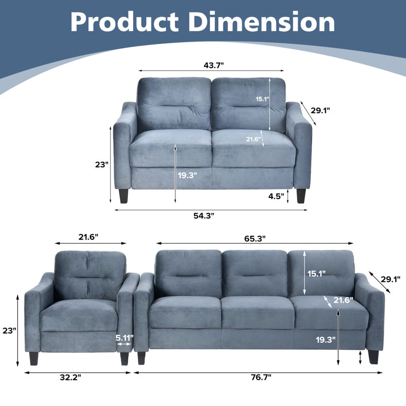Canapé modulaire polyvalent 6 + 1 + 2 + 3 avec velours doux et conception d'espace pour le bureau, Gris