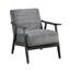Chaise d'appoint en tissu de velours gris, structure en bois massif, finition brique, poids de 40 lb, assise transitionnelle de 21 po de profondeur, chaise rembourrée, largeur de 25,75 po