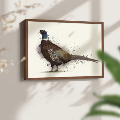 Pheasant Splash 1 -Framed Print - Restickable