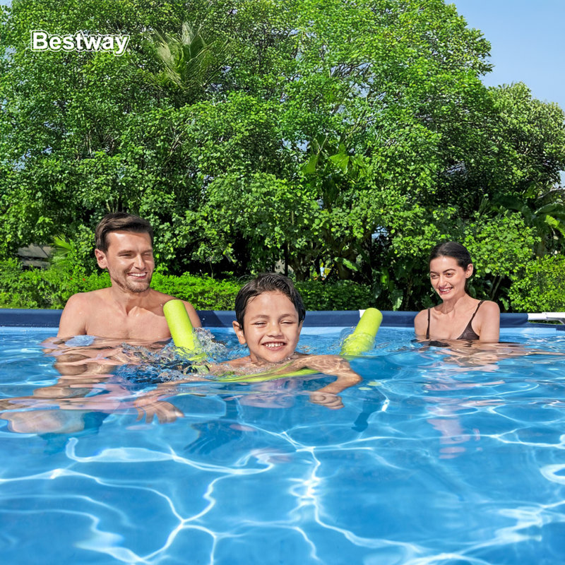 Bestway Steel Pro 9ft Blue Rectangular Above Ground Pool Set with Pump