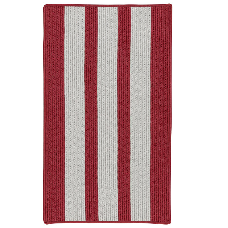 Tapis réversible intérieur / extérieur Wes - rouge coucher de soleil, Rectangle 10 pi x 13 pi