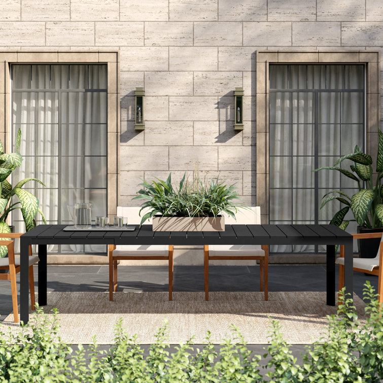 Barbur Extendable Rectangular Outdoor Dining Table