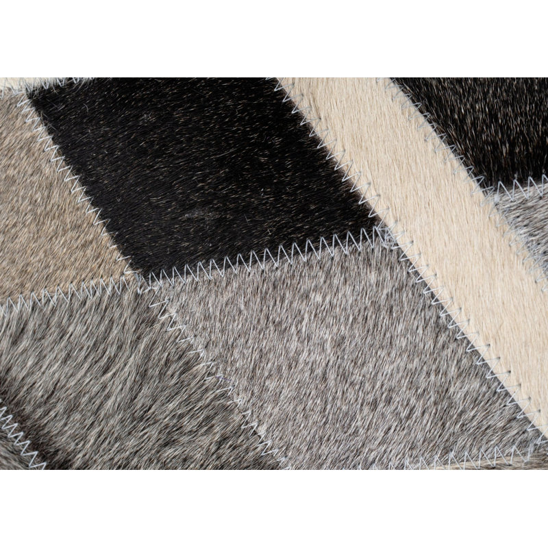 Coussins décoratifs en cuir de vache Canvello, H 18 po x l 18 po, Carré, 1