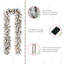9ft Flocked Christmas Garland with LED Lights