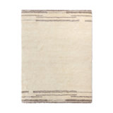 Marbella Hand Knotted Wool Moroccan Area Rug in Marbella Ivory