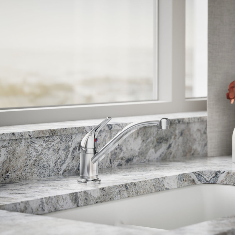 Single Handle Kitchen Faucet, Polished Chrome