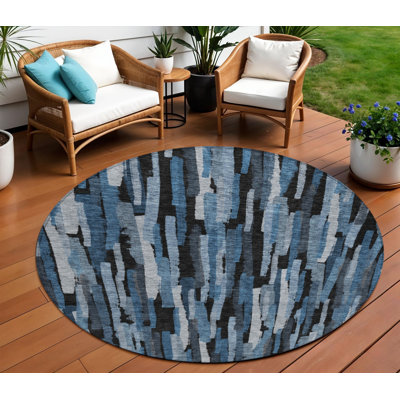 Tapis intérieur lavable rayé 8 po