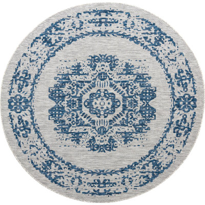 Outdoor Nile Area Rug Aqua Color