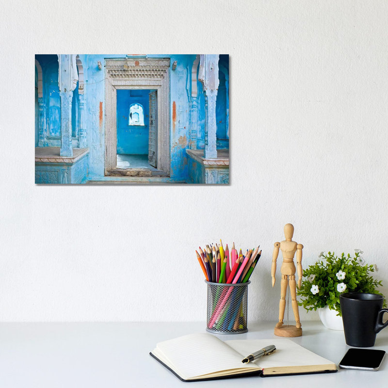 India Rajasthan Traditional House Entrance by Jaynes Gallery - Wrapped Canvas Print, 20.32 cm H x 30.48 cm W