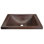 Hana Antique Copper Metal Rectangular Drop-in Bathroom Sink