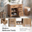Meubles-lavabos compacts (incluant le meuble et le lavabo), rangements en bois, style rustique.-1907894536