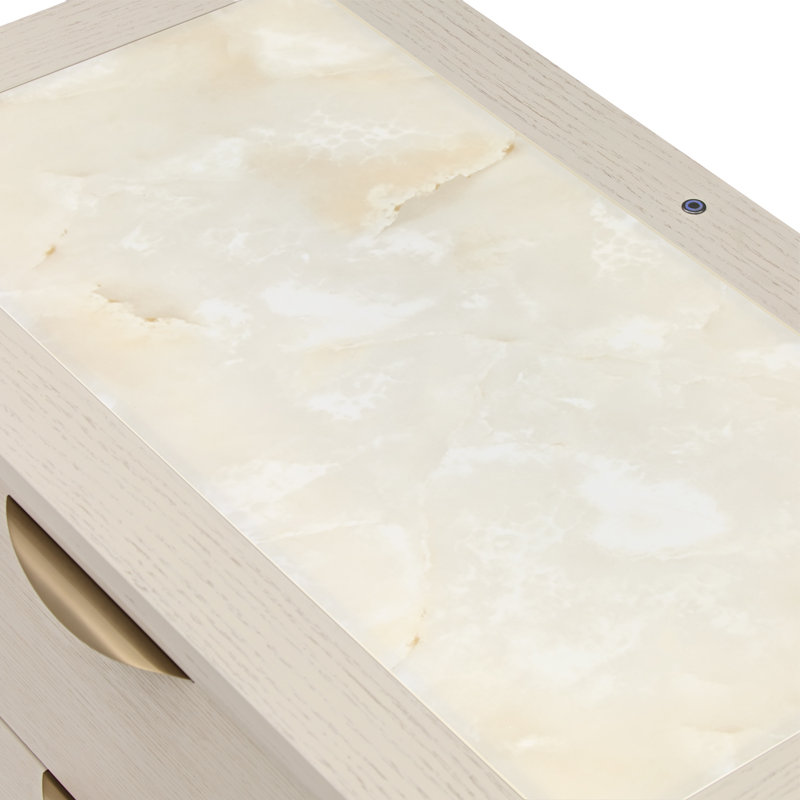 2 - Drawer Solid Wood Nightstand