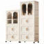 Armoire pliante polyvalente avec porte magnétique et roulettes, offrant beaucoup de rangement et une mobilité facile