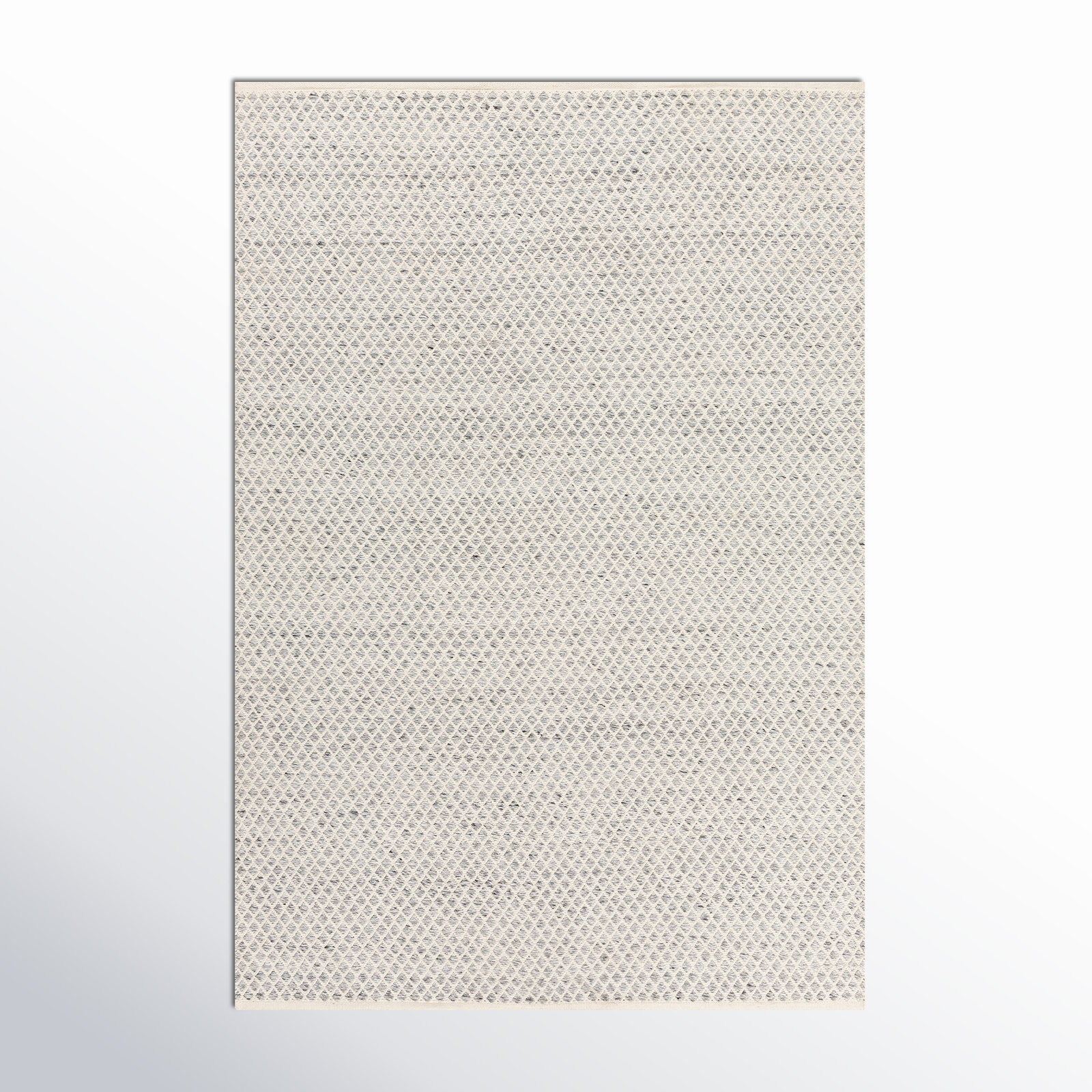 Hinton Gray Hand-Woven Outdoor Geometric Rug, Rectangle 2' x 3'