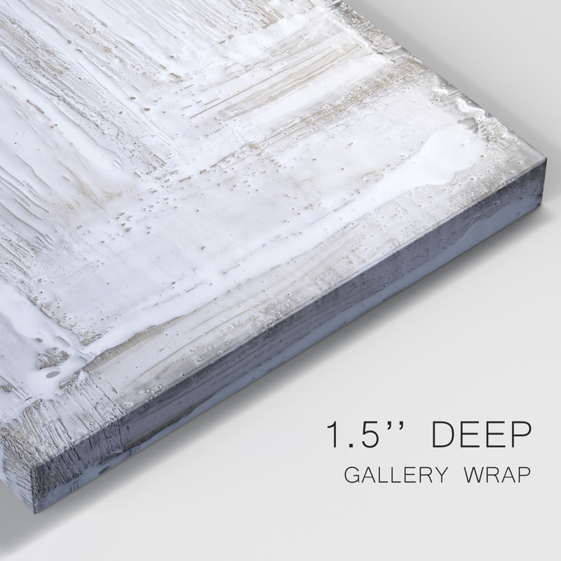 Concentric White I - impression sur toile tendue, H 36 po x l 24 po x P 1 po