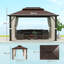Outsunny 3 x 4m Hardtop Gazebo Canopy w/Double Polycarbonate Roof-74161730