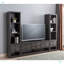 Meuble audio-vidéo 60 po, meuble télé, console avec 3 tiroirs 60 po