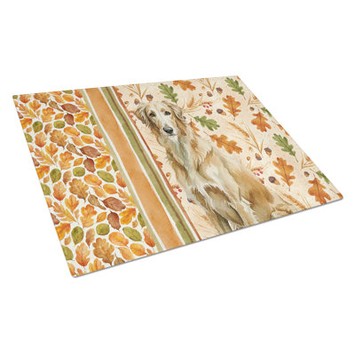 Planche à découper en verre Wheaten Scottish Deerhound Heirloom Fall