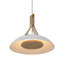 Volo 14 Pendant, Cava - White Shade Exterior - Brushed Brass Accents, Brown Leather, Walnut Disc - 4000K - Integrated LED-1576993796-1576994298-1576993799