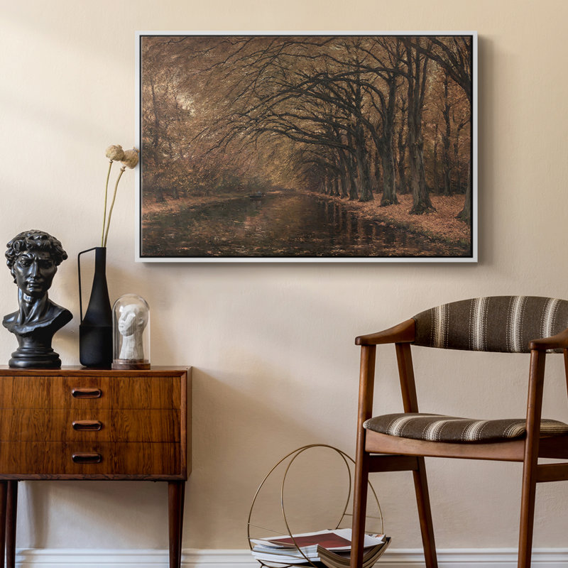 «Vintage Landscape» - CCCCXXII - Reproduction sur toile flottante, Blanc