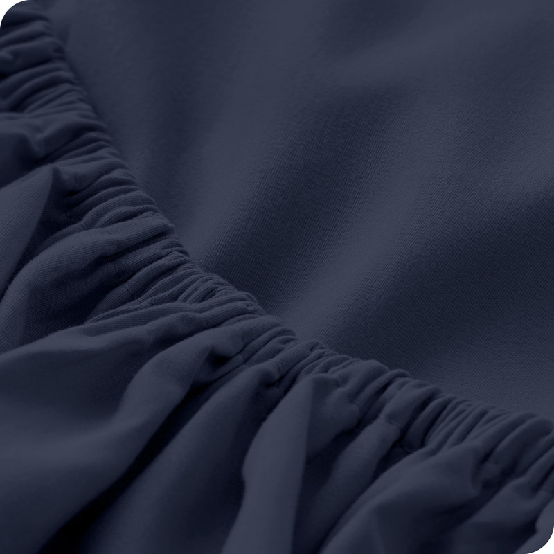 Microfiber Fitted Sheet, Twin Fitted Sheet, Midnight Blue
