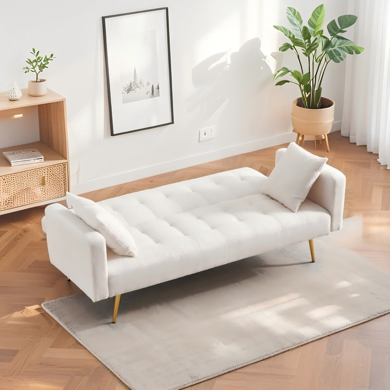 Canapé-lit 71,7 po, Blanc