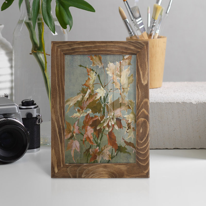 Automne antique II - impression encadrée avec verre, L 4 po x H 6 po x P 1 po, Cadre noyer