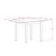 3 Piece Dining Set Contains a Rectangle Dining Room Table with Dropleaf and 2 Dark Coffee Linen Fabric Upholstered Chairs, 30x48 Inch, Mahogany-918463122-918463123-918463148