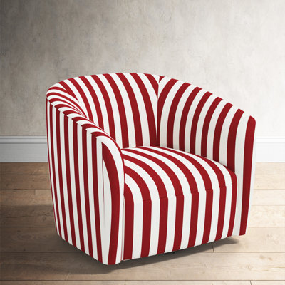 Fauteuil demi-tonneau pivotant rembourré Marita