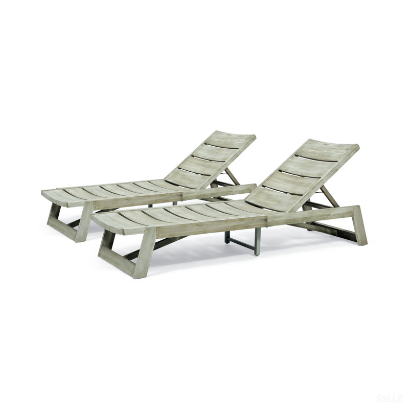 Chaise longue Maki (ensemble de 2), Gris