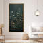 Wildflower Meadow - Élégant champ floral multicolore sur fond vert foncé - Reproduction d'art murale sur toile encadrée-2094101129-2094101124