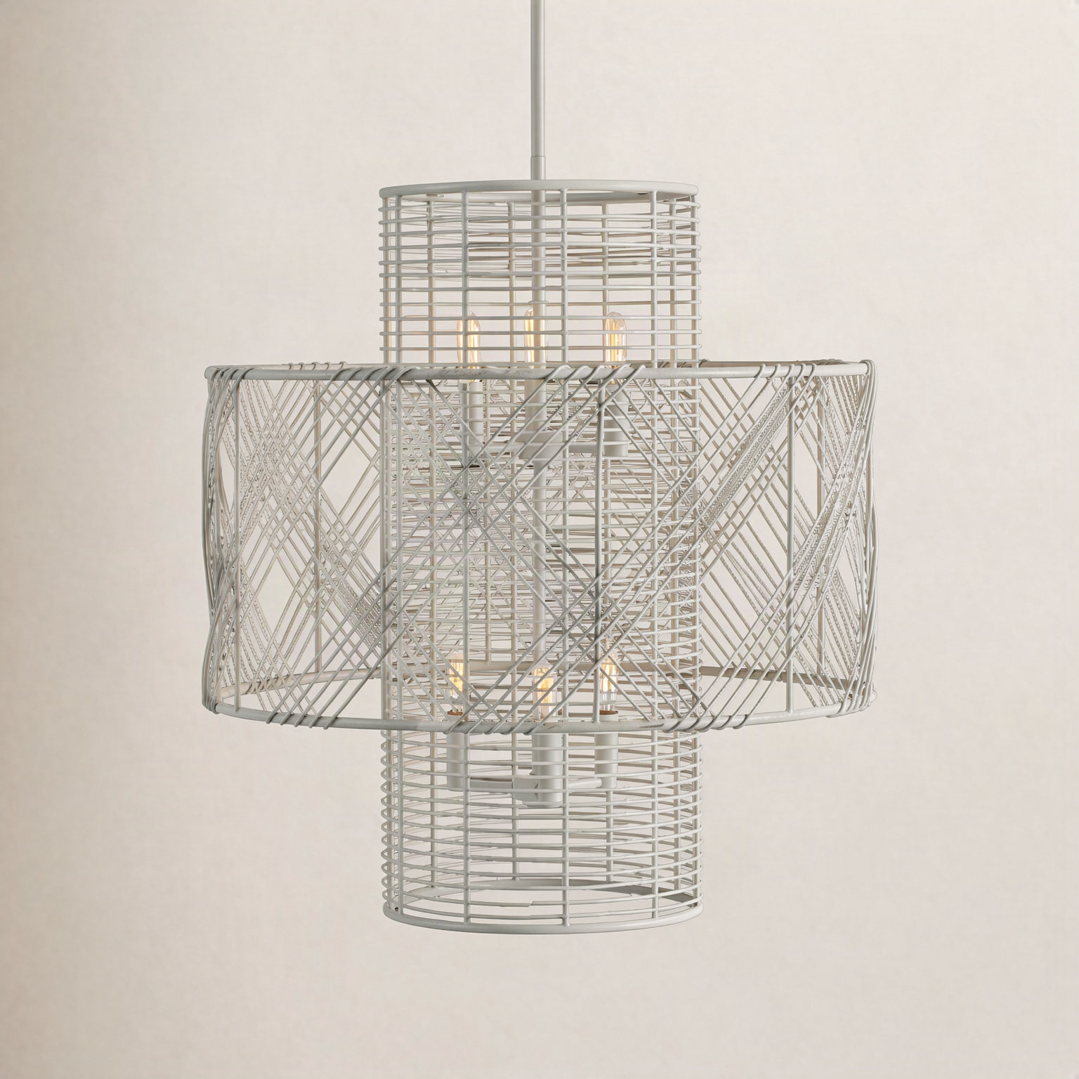 Brooke 6 - Light Metal Tiered Chandelier, Polished Chrome