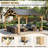 13x15 FT Wooden Hardtop Gazebo, Wood Heavy Duty Solid Cedar Gazebos-123028436