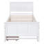 Lit plateforme simple avec lit gigogne et tiroirs, blanc, lit-120073243