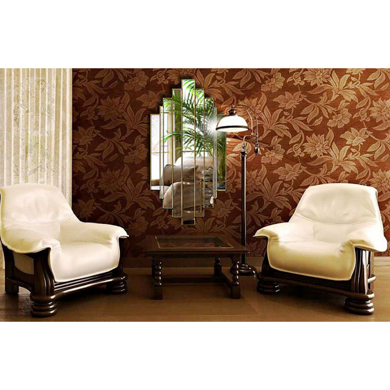 Laisha Flat Wall Mirror, Gold