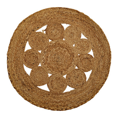 Rug & Kilim's Modern Circle Rug In Beige-Brown And Cream Tones