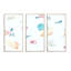 Fleurs abstraites roses et bleues - ensemble d'art mural sur toile traditionnel encadré de 3-2104845842-2104845843