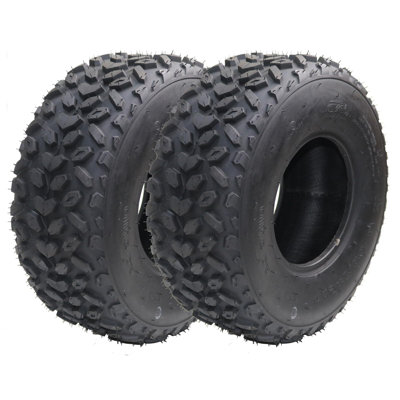 Set of 2 19x7-8 Mini Bike Tires All Terrain ATV UTV Tire 19x7x8 Tubeless Sport Tires 4 PR, Replacement for ATV Quad 4 Wheeler UTV Go Kart Off-Road for Mud, Dirt, and Turf Adventures